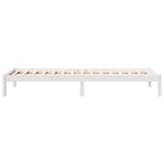Casa si Gradina - Mobilier - Paturi si accesorii - Paturi - Cadru pat foarte lung fara saltea alb 80x210 cm lemn masiv pin - Infinity.ro