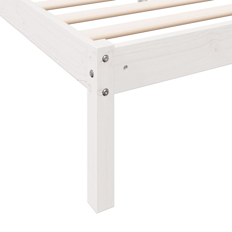Casa si Gradina - Mobilier - Paturi si accesorii - Paturi - Cadru pat foarte lung fara saltea alb 80x210 cm lemn masiv pin - Infinity.ro