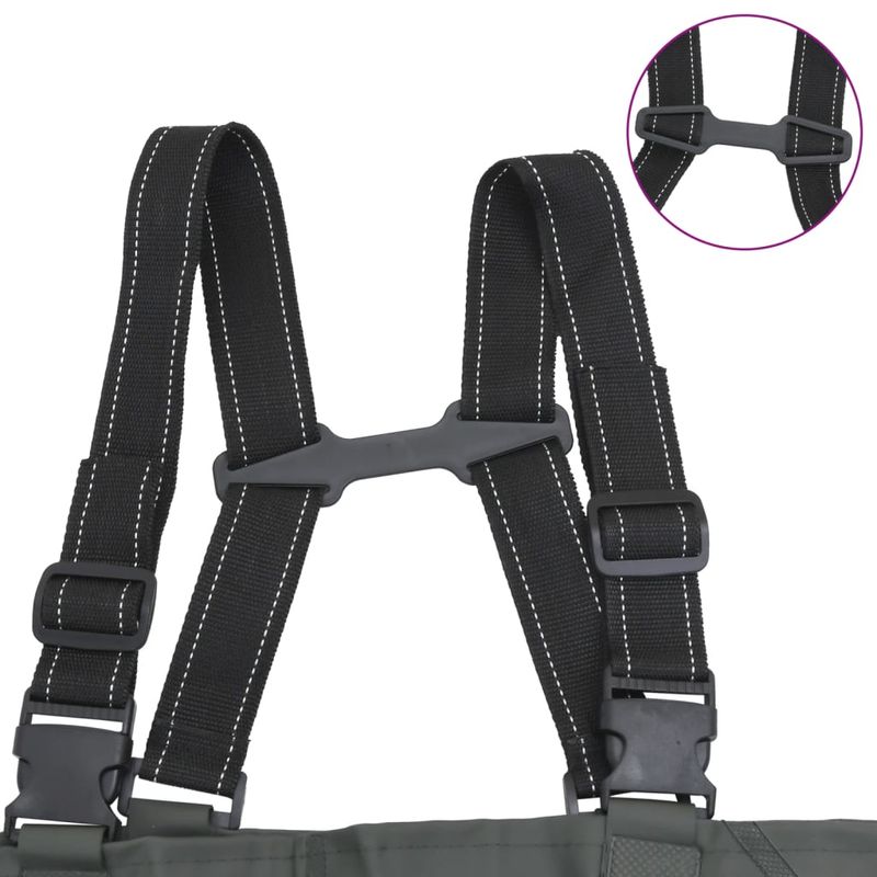 Sport si Outdoor - Echipament Sportiv - Imbracaminte sport - Combinezoane sport - Salopeta cu pieptar, cizme si curea, verde inchis, marimea 41 - Infinity.ro