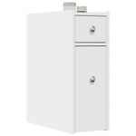 Casa si Gradina - Mobilier - Dulapuri si sifoniere - Dulapuri - Dulap de baie ingust cu roti, alb, lemn prelucrat - Infinity.ro