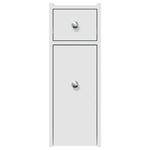Casa si Gradina - Mobilier - Dulapuri si sifoniere - Dulapuri - Dulap de baie ingust cu roti, alb, lemn prelucrat - Infinity.ro