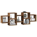Casa si Gradina - Mobilier - Biblioteci si rafturi - Rafturi - Raft de perete, lemn vechi, 129x18x42 cm, lemn prelucrat - Infinity.ro