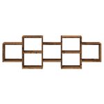 Casa si Gradina - Mobilier - Biblioteci si rafturi - Rafturi - Raft de perete, lemn vechi, 129x18x42 cm, lemn prelucrat - Infinity.ro