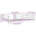 Casa si Gradina - Mobilier - Paturi si accesorii - Paturi - Cadru pat fara saltea, 80x190 cm, lemn masiv de pin - Infinity.ro