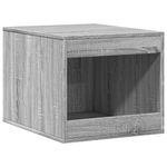 Petshop - Ingrijire si Igiena - Litiere si accesorii - Litiere acoperite - Cutie litiera pisici sonoma gri 47x59x42 cm lemn prelucrat - Infinity.ro
