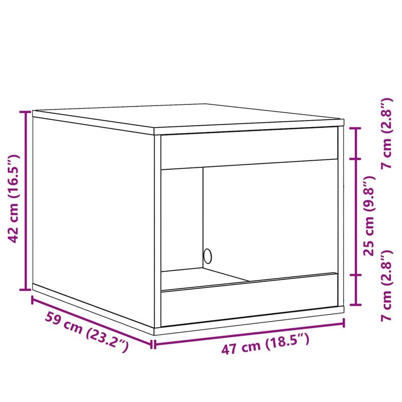 Petshop - Ingrijire si Igiena - Litiere si accesorii - Litiere acoperite - Cutie litiera pisici sonoma gri 47x59x42 cm lemn prelucrat - Infinity.ro