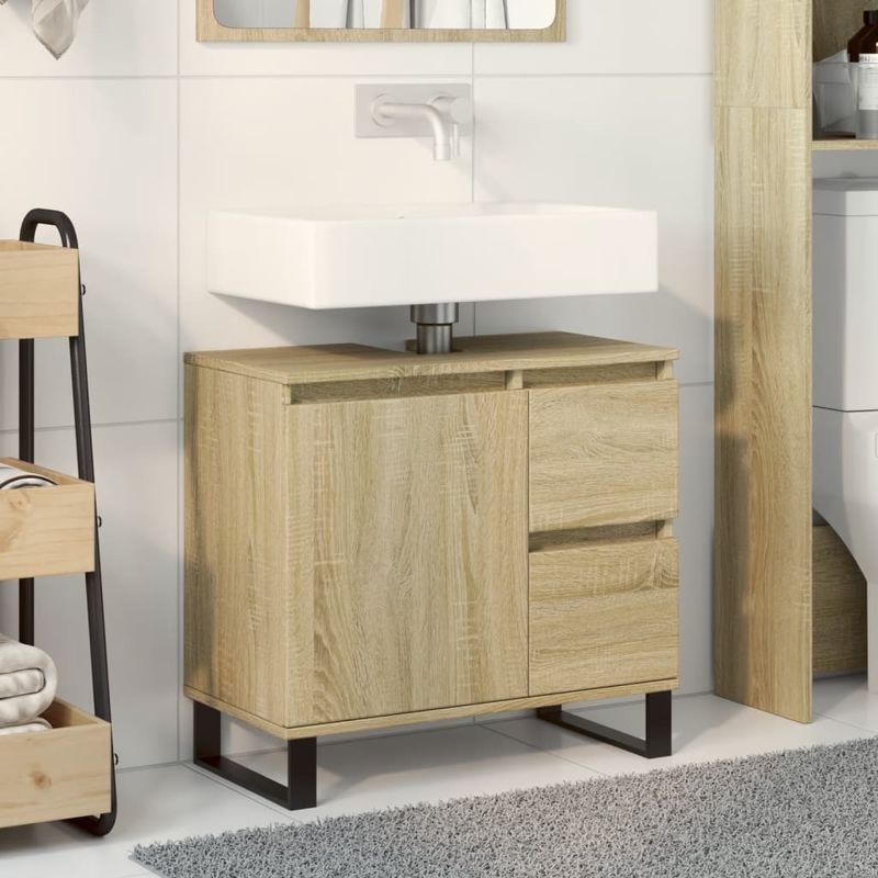 Casa si Gradina - Mobilier - Mobilier baie - Comode baie - Dulap de baie, stejar sonoma, 65x33x60 cm, lemn prelucrat - Infinity.ro