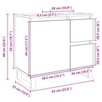 Casa si Gradina - Mobilier - Mobilier baie - Comode baie - Dulap de baie, stejar sonoma, 65x33x60 cm, lemn prelucrat - Infinity.ro
