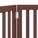 Petshop - Accesorii petshop - Culcusuri si custi - Usi animale - Poarta pentru caini pliabila 2 panouri maro, 160 cm, lemn plop - Infinity.ro