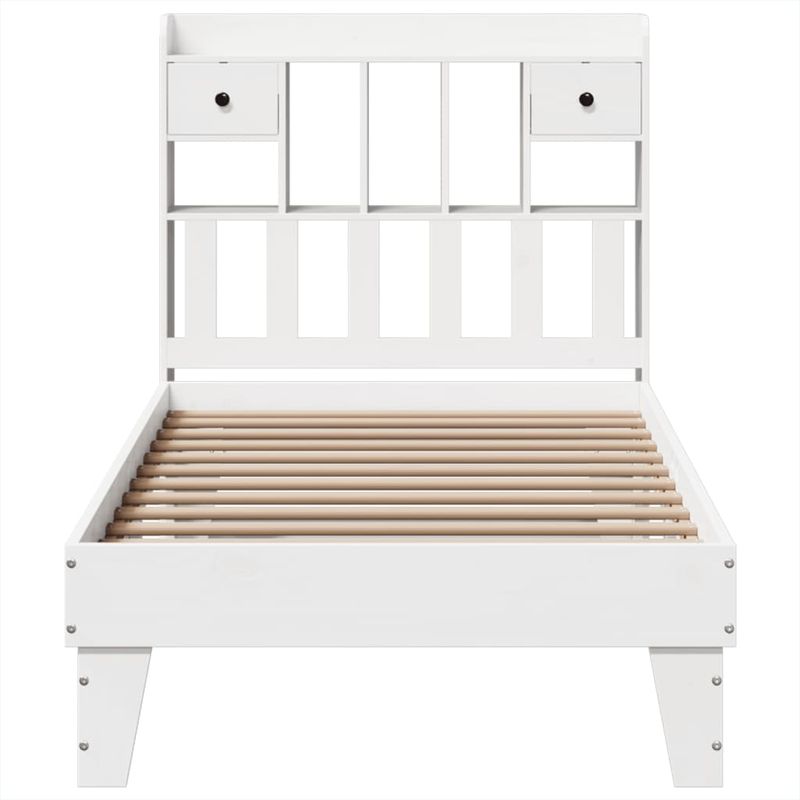 Casa si Gradina - Mobilier - Paturi si accesorii - Paturi - Cadru de pat fara saltea, alb, 90x200 cm, lemn masiv pin - Infinity.ro