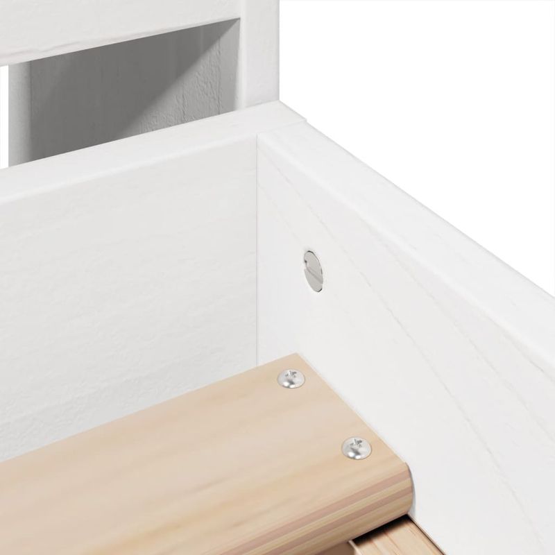 Casa si Gradina - Mobilier - Paturi si accesorii - Paturi - Cadru de pat fara saltea, alb, 90x200 cm, lemn masiv pin - Infinity.ro