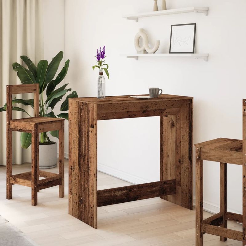 Casa si Gradina - Mobilier - Mese si birouri - Mese bucatarie si dining - Masa de bar, lemn vechi, 102x50x103,5 cm, lemn prelucrat - Infinity.ro