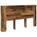 Casa si Gradina - Mobilier - Paturi si accesorii - Accesorii paturi - Tablie pat cu dulap lemn vechi 180x18,5x102,5 cm lemn prelucrat - Infinity.ro