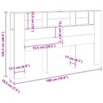 Casa si Gradina - Mobilier - Paturi si accesorii - Accesorii paturi - Tablie pat cu dulap lemn vechi 180x18,5x102,5 cm lemn prelucrat - Infinity.ro