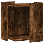 Petshop - Ingrijire si Igiena - Litiere si accesorii - Litiere acoperite - Cutie litiera pisici stejar fumuriu 42x42x51 cm lemn prelucrat - Infinity.ro