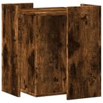 Petshop - Ingrijire si Igiena - Litiere si accesorii - Litiere acoperite - Cutie litiera pisici stejar fumuriu 42x42x51 cm lemn prelucrat - Infinity.ro