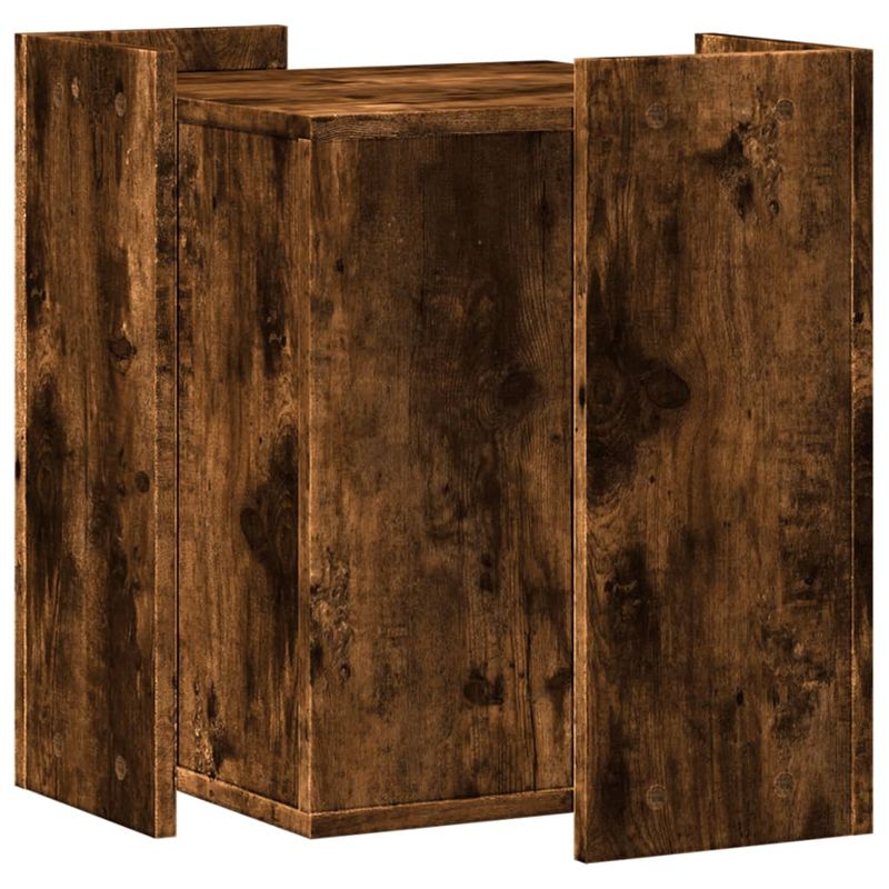 Petshop - Ingrijire si Igiena - Litiere si accesorii - Litiere acoperite - Cutie litiera pisici stejar fumuriu 42x42x51 cm lemn prelucrat - Infinity.ro