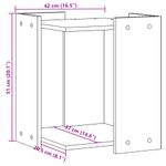 Petshop - Ingrijire si Igiena - Litiere si accesorii - Litiere acoperite - Cutie litiera pisici stejar fumuriu 42x42x51 cm lemn prelucrat - Infinity.ro