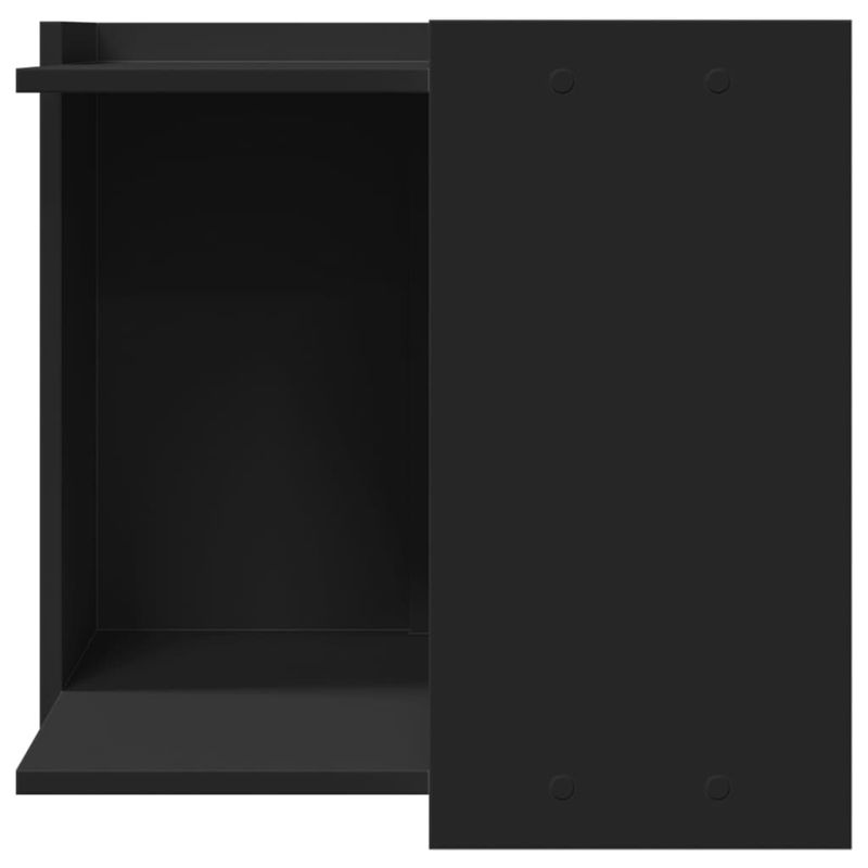 Petshop - Ingrijire si Igiena - Litiere si accesorii - Litiere acoperite - Cutie litiera pisici negru 53x53x51 cm lemn prelucrat - Infinity.ro