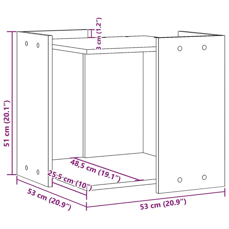 Petshop - Ingrijire si Igiena - Litiere si accesorii - Litiere acoperite - Cutie litiera pisici negru 53x53x51 cm lemn prelucrat - Infinity.ro