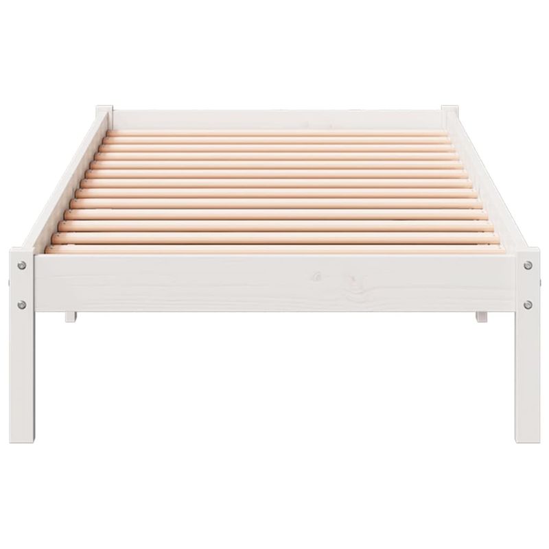 Casa si Gradina - Mobilier - Paturi si accesorii - Paturi - Cadru pat foarte lung fara saltea alb 90x220 cm lemn masiv pin - Infinity.ro