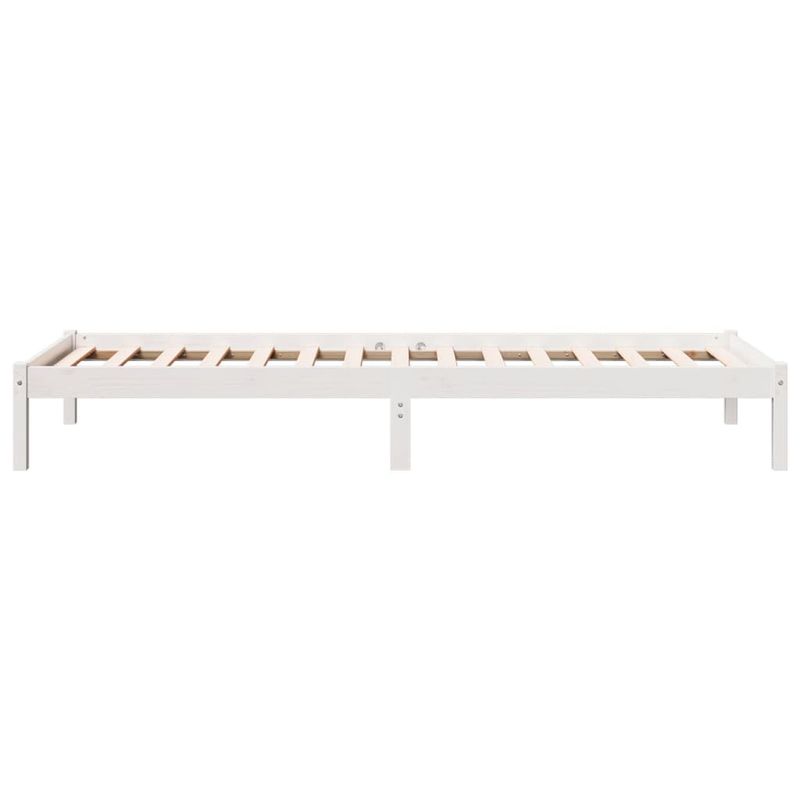 Casa si Gradina - Mobilier - Paturi si accesorii - Paturi - Cadru pat foarte lung fara saltea alb 90x220 cm lemn masiv pin - Infinity.ro