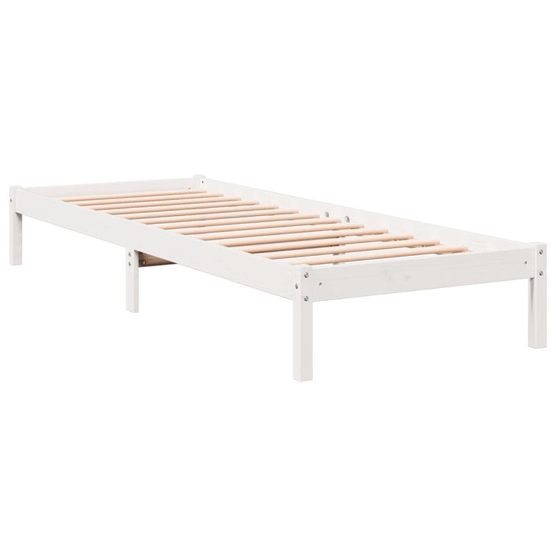 Casa si Gradina - Mobilier - Paturi si accesorii - Paturi - Cadru pat foarte lung fara saltea alb 90x220 cm lemn masiv pin - Infinity.ro