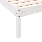 Casa si Gradina - Mobilier - Paturi si accesorii - Paturi - Cadru pat foarte lung fara saltea alb 90x220 cm lemn masiv pin - Infinity.ro