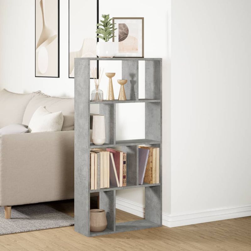 Casa si Gradina - Mobilier - Biblioteci si rafturi - Biblioteci - Biblioteca, gri beton, 60x20x120 cm, lemn prelucrat - Infinity.ro