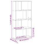 Casa si Gradina - Mobilier - Biblioteci si rafturi - Biblioteci - Biblioteca, gri beton, 60x20x120 cm, lemn prelucrat - Infinity.ro