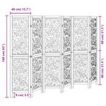 Casa si Gradina - Decoratiuni - Pereti despartitori si paravane - Paravan de camera cu 6 panouri, negru, lemn masiv paulownia - Infinity.ro