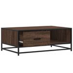 Casa si Gradina - Mobilier - Mese si birouri - Masute de cafea - Masuta cafea, stejar maro, 90x57x35 cm, lemn prelucrat/metal - Infinity.ro