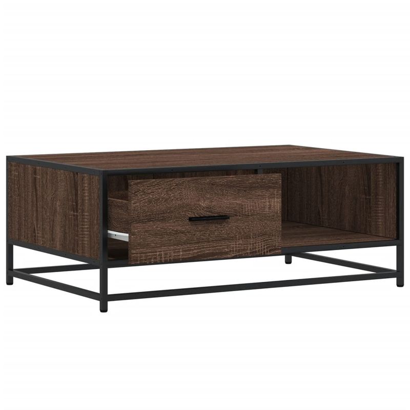Casa si Gradina - Mobilier - Mese si birouri - Masute de cafea - Masuta cafea, stejar maro, 90x57x35 cm, lemn prelucrat/metal - Infinity.ro