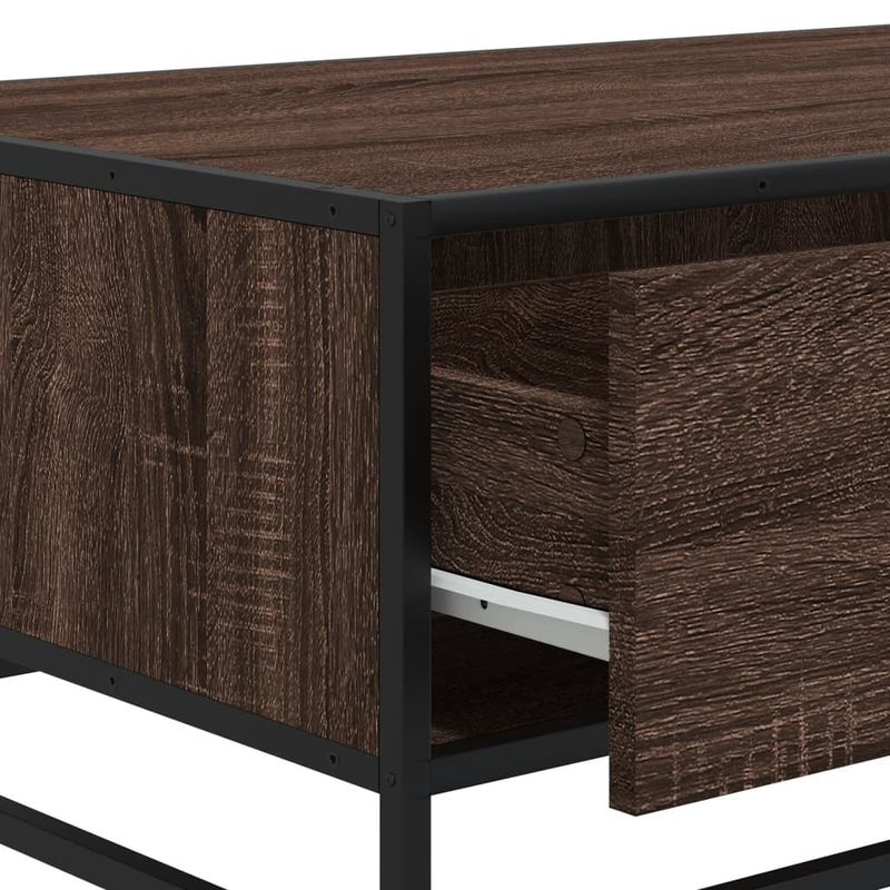 Casa si Gradina - Mobilier - Mese si birouri - Masute de cafea - Masuta cafea, stejar maro, 90x57x35 cm, lemn prelucrat/metal - Infinity.ro