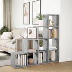 Casa si Gradina - Mobilier - Biblioteci si rafturi - Biblioteci - Biblioteca/separator camera gri beton 131,5x29x131,5 cm lemn - Infinity.ro
