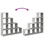 Casa si Gradina - Mobilier - Biblioteci si rafturi - Biblioteci - Biblioteca/separator camera gri beton 131,5x29x131,5 cm lemn - Infinity.ro
