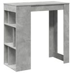 Casa si Gradina - Mobilier - Mese si birouri - Mese bucatarie si dining - Masa de bar cu raft, gri beton, 102x50x103,5 cm, lemn prelucrat - Infinity.ro