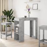 Casa si Gradina - Mobilier - Mese si birouri - Mese bucatarie si dining - Masa de bar cu raft, gri beton, 102x50x103,5 cm, lemn prelucrat - Infinity.ro