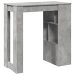 Casa si Gradina - Mobilier - Mese si birouri - Mese bucatarie si dining - Masa de bar cu raft, gri beton, 102x50x103,5 cm, lemn prelucrat - Infinity.ro