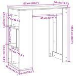 Casa si Gradina - Mobilier - Mese si birouri - Mese bucatarie si dining - Masa de bar cu raft, gri beton, 102x50x103,5 cm, lemn prelucrat - Infinity.ro