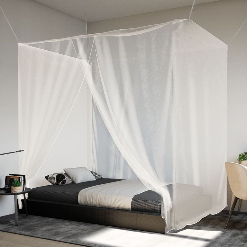 Sport si Outdoor - Camping - Accesorii camping si drumetii - Plasa de tantari suspendata 156 ochiuri alb 220x180x180 cm - Infinity.ro
