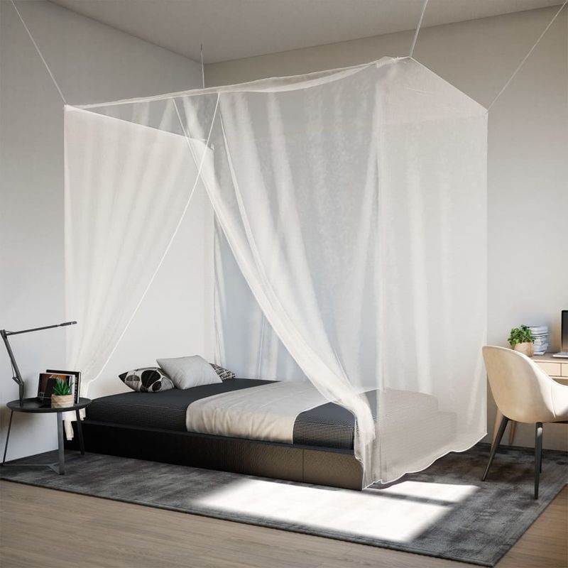 Sport si Outdoor - Camping - Accesorii camping si drumetii - Plasa de tantari suspendata 156 ochiuri alb 220x180x180 cm - Infinity.ro