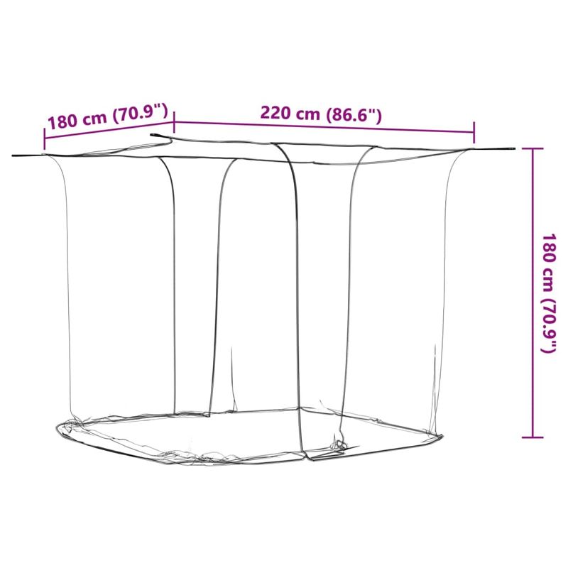 Sport si Outdoor - Camping - Accesorii camping si drumetii - Plasa de tantari suspendata 156 ochiuri alb 220x180x180 cm - Infinity.ro