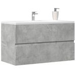 Casa si Gradina - Mobilier - Mobilier baie - Comode baie - Dulap suspendat de baie, gri beton 80x38,5x45 cm lemn prelucrat - Infinity.ro