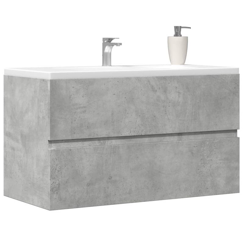 Casa si Gradina - Mobilier - Mobilier baie - Comode baie - Dulap suspendat de baie, gri beton 80x38,5x45 cm lemn prelucrat - Infinity.ro