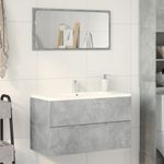 Casa si Gradina - Mobilier - Mobilier baie - Comode baie - Dulap suspendat de baie, gri beton 80x38,5x45 cm lemn prelucrat - Infinity.ro