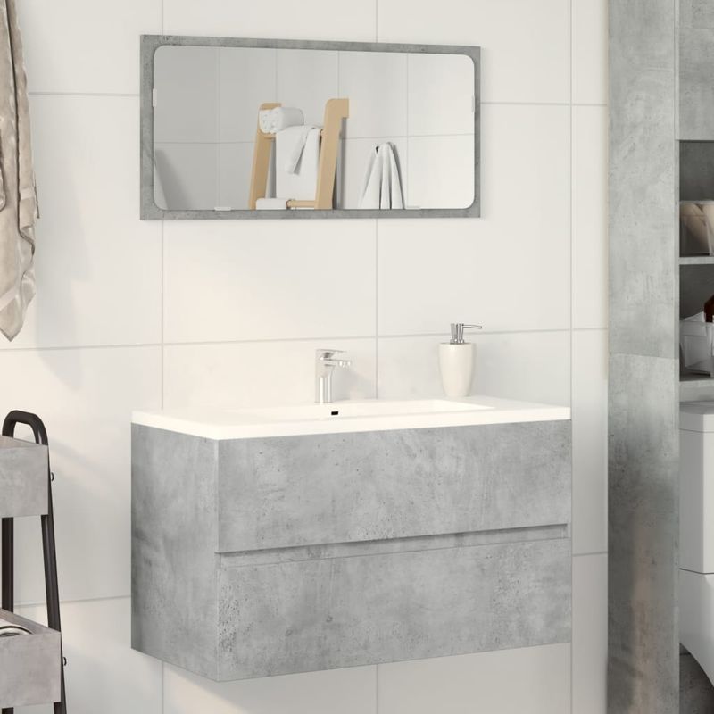 Casa si Gradina - Mobilier - Mobilier baie - Comode baie - Dulap suspendat de baie, gri beton 80x38,5x45 cm lemn prelucrat - Infinity.ro