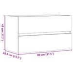 Casa si Gradina - Mobilier - Mobilier baie - Comode baie - Dulap suspendat de baie, gri beton 80x38,5x45 cm lemn prelucrat - Infinity.ro