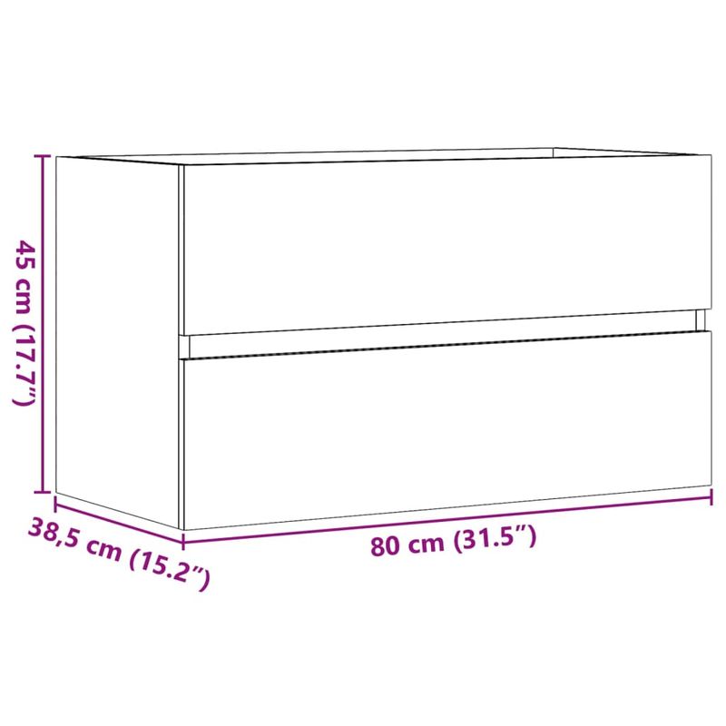 Casa si Gradina - Mobilier - Mobilier baie - Comode baie - Dulap suspendat de baie, gri beton 80x38,5x45 cm lemn prelucrat - Infinity.ro
