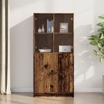 Casa si Gradina - Mobilier - Comode si corpuri - Corpuri bucatarie - Dulap inalt cu usi, lemn vechi, 68x37x142 cm, lemn prelucrat - Infinity.ro